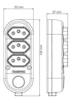 Extensao 3 Tomadas 2p+t 10a/250v 1,5m Multiplas Tramontina - Supryshop 