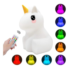 Luminária Abajur Led Infantil Unicórnio Pet Light 9 Cores - loja online