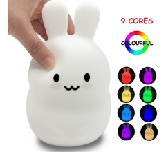 Luminária E Abajur Led Infantil Coelho Pet Light Led 9 Cores - comprar online