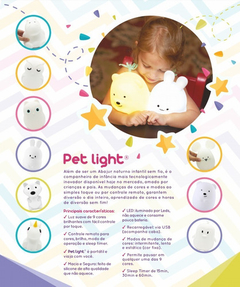 Luminária E Abajur Led Infantil Coelho Pet Light Led 9 Cores na internet