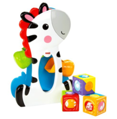 Zebra Com Blocos Surpresa Educativo Fisher-Price Cgn63 - Supryshop 