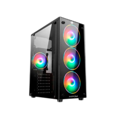 Gabinete Atx Gamer Hayom Gb1709 Com 4 Fans Rgb Vidro Lateral