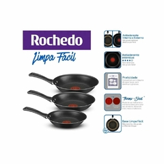 Kit Frigideiras Rochedo Limpa Fácil 18cm 22cm 24cm 3 Peças na internet