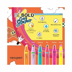 Kit 6 Caneta Marca Texto Be Bold Crazy Summer Newpen Aroma - comprar online