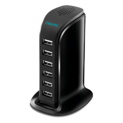 Carregador Hub Movitec 6 portas USB HB-01 Bivolt Preto na internet