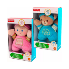 Boneca Pelucia Primeiro Amiguinhos Fisher-Price Mattel Azul - comprar online