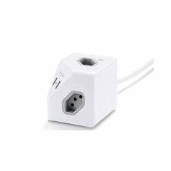 Extensão Eletrica Cubo 3 Tomadas 2 Saidas Usb 1,5 Metros 10A na internet