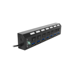 Hub 7 Portas Usb 3.0 Com Botões e Led X-cell - Supryshop 