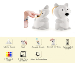 Imagem do Luminária E Abajur Infantil Raposa Médio Pet Light Cores