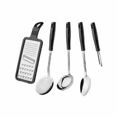 Jogo Kit Utensílios Tramontina Easy Aço Inox 5 Peças Cozinha - comprar online