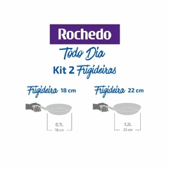 Kit Frigideiras Antiaderentes Rochedo Todo Dia 18cm 22cm 2pç - comprar online