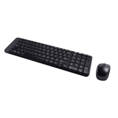 Kit Teclado e Mouse Sem Fio Logitech MK220 Abnt2 Preto na internet