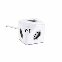 Extensão Eletrica Cubo 3 Tomadas 2 Saidas Usb 1,5 Metros 10A - comprar online