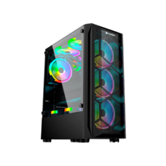 Gabinete Atx Gamer Hayom Gb1706 Com 3 Fans Frontal Rgb