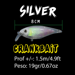 Imagen de Crankbait Silver Chartreuse Tiger