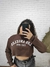 Moletom cropped flanelado