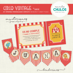 Circo - Kit Decoracion Fiesta Imprimible