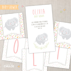 Kit Imprimible ELEFANTITOS Baby Shower en internet