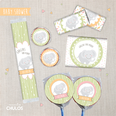 Imagen de Kit Imprimible ELEFANTITOS Baby Shower