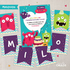 Kit Imprimible MONSTRUITOS - comprar online