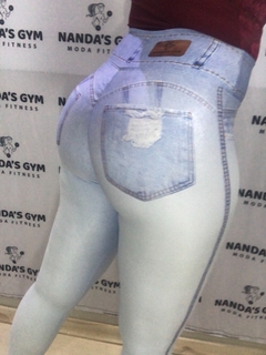 Legging Fake Jeans - Mod 1 - Imita Jeans - Nanda´s Gym - Moda Fitness