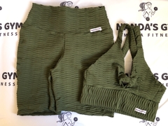 Conj. Short e Top Ondas - Verde Militar - comprar online