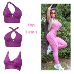 Top ondas - 3 em 1 - Várias cores - Nanda´s Gym - Moda Fitness