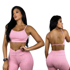 Conjunto Feline Jacquard - rosa na internet