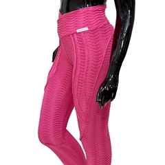 Legging Brocada - Rosa Chiclete - Nanda´s Gym - Moda Fitness