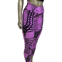 Legging Tie Die - Rosa/Preto - Jaquard - Nanda´s Gym - Moda Fitness