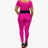 Conj Brocado rosa/preto - cos reto - empina bumbum