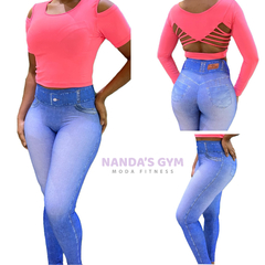 Conjunto Fake Jeans - Modelo 4 - Nanda´s Gym - Moda Fitness