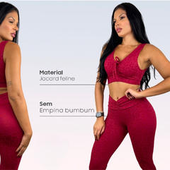 Conjunto Feline Jacquard - vermelho na internet