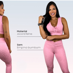 Conjunto Feline Jacquard - rosa - comprar online