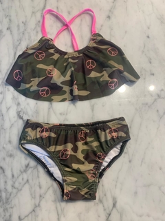 Bikini Camuflada volados - comprar online