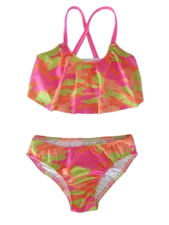 Bikini volado Camuflada Fluo