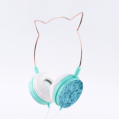 Auricular Infantil con microfono Orejitas, Orejas Gato Brillos Glitter Brillante Estereo con cable para Celular Pc Consolas - comprar online