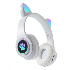 Auriculares Cats Orejas Bluetooth Vincha Gato Luz Colores Inalambricos Kawaii