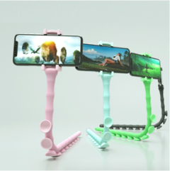 Soporte Gusano Flexible Para Celular Con Multiples Ventosas