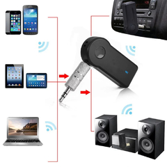 RECEPTOR BLUETOOTH A ENTRADA AUXILIAR RECARGABLE AUTO EQUIPO DE MUSICA AURICULARES - tienda online