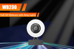 CAMARA WEB WEBCAM 1080p CON ARO LED INCORPORADO - tienda online