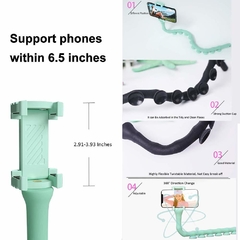 Soporte Gusano Flexible Para Celular Con Multiples Ventosas - MERCADOCELULAR DE RATTE S.A.S.