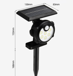 Foco Luz Solar son Sensor de Movimiento para exterior Pared y Estaca Cafini CN-L9731BT