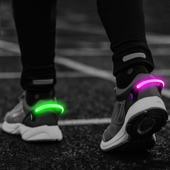 Luz Led Para Zapatillas Correr Bici Roller Skate Running Clip Flexible en internet