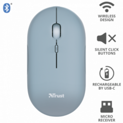 MOUSE BLUETOOTH RECARGABLE TRUST PUCK - tienda online