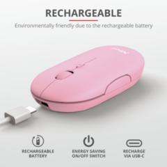 MOUSE BLUETOOTH RECARGABLE TRUST PUCK