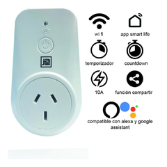 Enchufe Toma Inteligente Wi Fi App 10a 2200w ALEXA Google Home Assistant