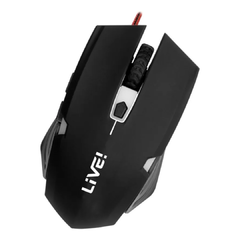 MOUSE GAMER USB BASE ALUMINIO LIVE! 916 6D 2400 Dpi Retroiluminado