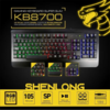 TECLADO GAMER USB RETROILUMINADO DE MEMBRANA ANTIGHOST SHENLONG GAMING KB8700