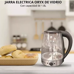 Pava Eléctrica Vidrio Oryx Jarra Acero Inox 1,8l Corte Mate en internet